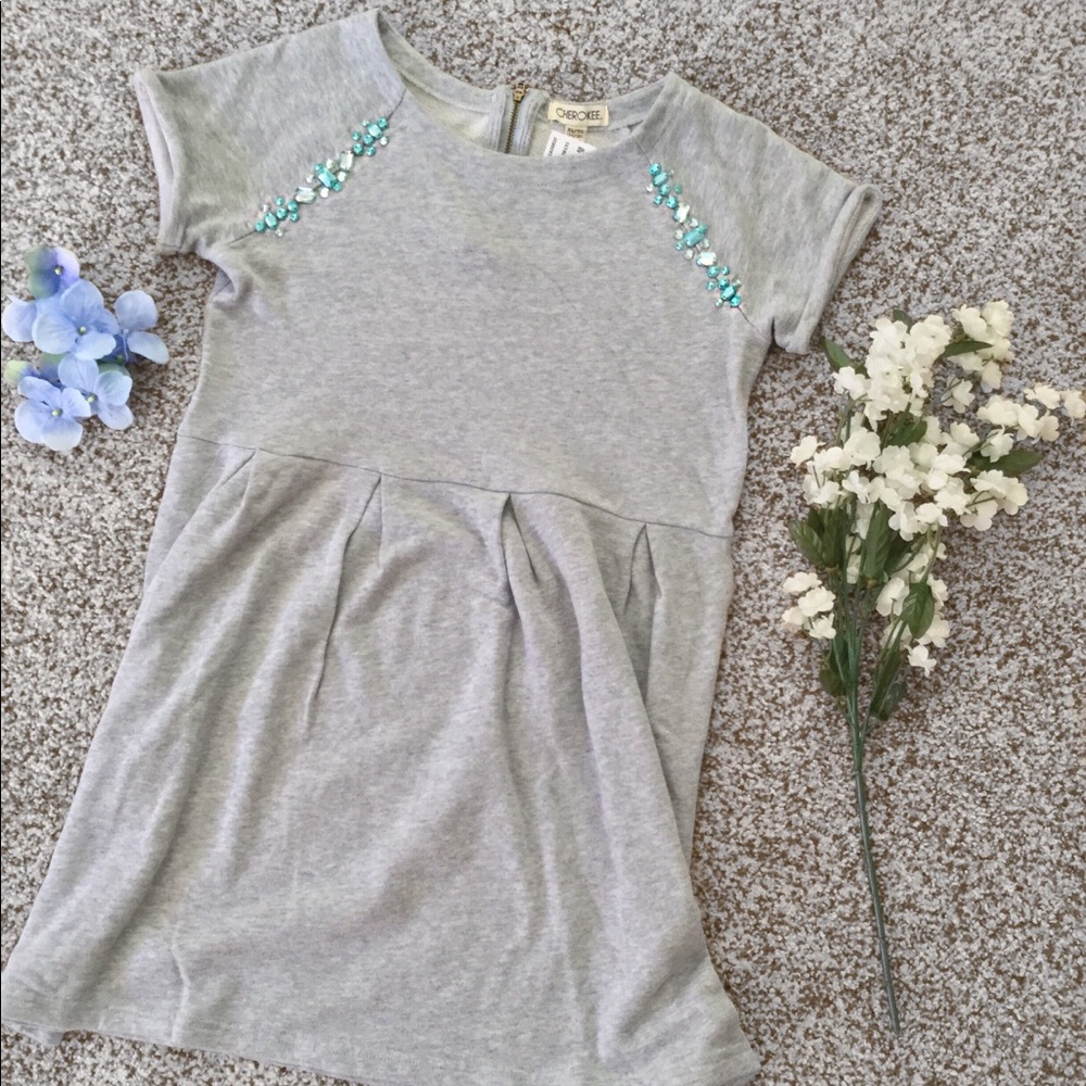 Cherokee Grey and Blue Beaded Dress